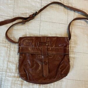 The Frye Company dark brown leather cross body bag